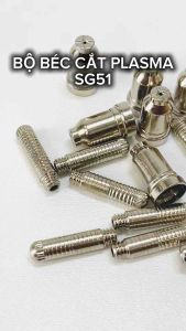 2 BỘ: [Loại Tốt DÀY Bền ] Bộ Béc Cắt Plasma dùng cho Mỏ Cắt SG51  bao gồm 1 bép cắt và 1 điện cực