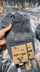 10 Đôi Tất vớ nam nữ cổ ngắn MÀU XÁM không hôi chân vải cotton dày vừa thoáng mát khử mùi - đeo đến mắt cá chân [ảnh thật shop tự chụp]