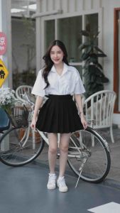 กระโปรงพลีทนักศึกษา: ความยาว 15 - 18 / 19 กระบวนการ 23-32 นิ้ว