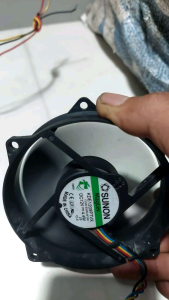 KIPAS BULAT FAN DC 9CM X 9CM TEBAL 25CM-HIGSPEED-3-4 PIN-KABEL-MERK RANDOM