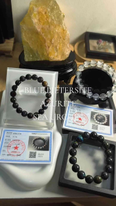 LITTLE D HQ Blue Pietersite Bracelet with Cert | Azurite | Sea Urchin High Quality Crystal Bracelets Fit for Collectors and Gifting