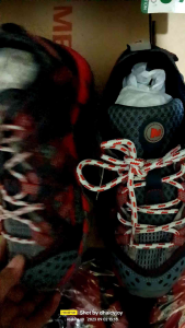 Merrell women Aircushion outdoor hiking shoes blackgreypink