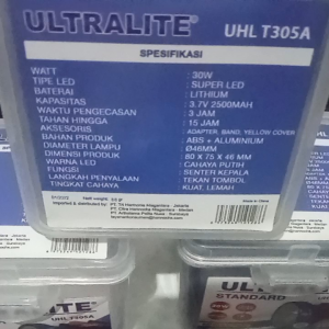 Senter Kepala LED 30WATT: Cahaya Putih Ultralite