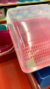 Tempat Letak Pinggan/ Bekas Bertutup/ Kitchen Dish Rack With Cover