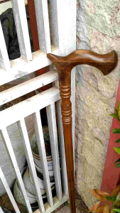 Tongkat jalan kayu kelor Jawa model cula profil C116