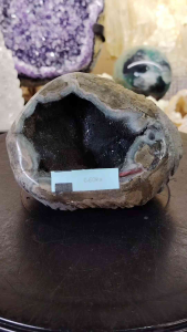 Natural Precious Uruguay Black Phenomenon Amethyst Crystal Geode(Rough Skin) AG03 #Amethystcrystal