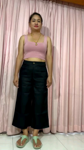 ชุดประเภทกางเกงลินินแท้ 100% รุ่น 8 ส่วน ทรงขากระบอกใหญ่ (ขาบาน) สวย ตัดเย็บปราณีต งานเนี้ยบ งานไซส์ มีไซส์ ราคาถูกต้อง: M ลง M ลง L ลง XL ลง XXL 3XL