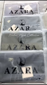 HIjab Segiempat Azara Motif Metal Logo AZ Packaging Pcs