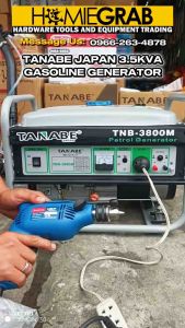 TANABE JAPAN 3.5KVA / 3500W GASOLINE GENERATOR - 100% COPPER WINDING - WITH AVR‼️TNB-3800M‼️