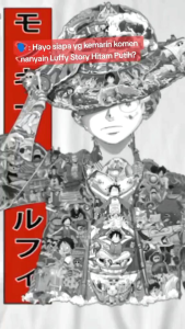 Kaos Luffy Story Hitam Putih - Nimea