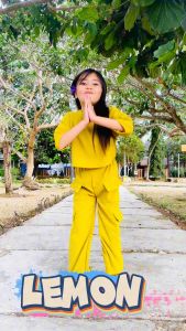 Setelan Dewasa dan anak ONE SET gempi CELANA CARGO Umur 2-12 tahun bahan crincle airflow