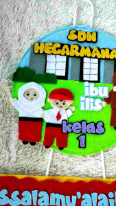 Gantungan dinding kelas hiasan kelas tugas sekolah hiasan sekolah assalamualaikum to our class free nama 100% handmade