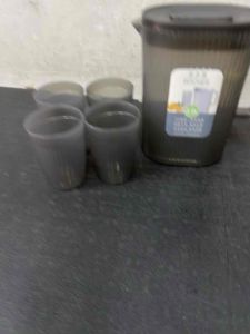 5in1 Pitcher with 4 cups 2000ml Fiberglass Jug Pitcher