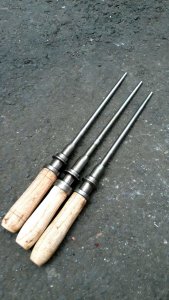 Asahan Pisau Pengasah Pisau Kristal Halus 37cm Bahan Besi Baja