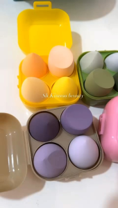 Beauty Sponge Blender Make Up 1 kotak isi 4pcs Alat kecantikan set kosmetik telur kapas Lembut