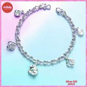 🌈AAbaby Galleries AA521 Original Baby S925 Silver Anklet Bracelet Kitty Angel吉蒂天使宝宝小孩脚链 Gelang Bayi