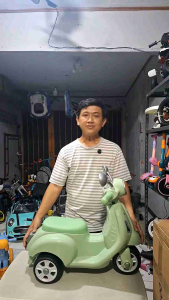 Mainan Anak Motor Vespa PMB F105 Balance Bike F 105 Ride On Dorong Manual