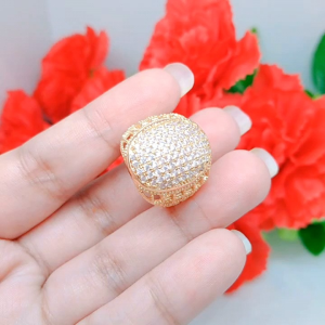 Cincin Replika Berlian Perhiasan Aksesoris Premium Lapis Emas Terlaris Termurah