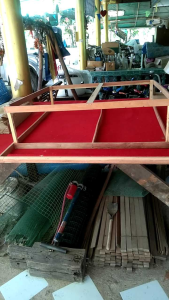 กรงนกกระทา โครงไม้ระแนงเนื้อแข็งกว้าง 85x100 ซ.ม ด้านหน้าสูง 10 นิ้ว ผลิตภัณฑ์ใหม่