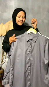 KEMEJA POLOS CEWEK KEKINIAN 100% BAHAN ADEM
