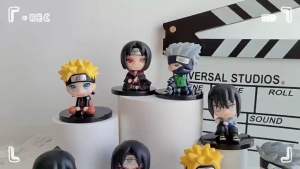Mô hình Naruto - Uchiha Itachi Uchiha Sasuke Uzumaki Naruto Hatake Kakashi tạo dáng ngồi - Cao 7cm