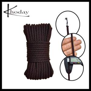 10 mét - Dây cotton 4.5mm tròn có lõi dệt mắc na êm tay + chắc dùng làm vòng tay macrame cột đồ