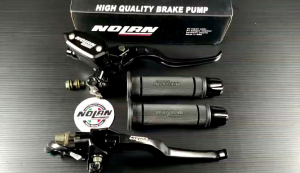 Paket master rem tabung tipe oval NoLan ORI + Handgrip NoLan model HG55 original + Jalu stang cnc Universal Semua Motor