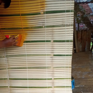 COD Tirai Bambu Gulung Motif Daun Muarh & Kerey Bambu Gulung Luar Rumah Ukuran 200cm