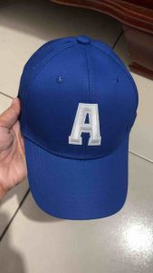 Kids cap with initials A-Z (Royal Blue)