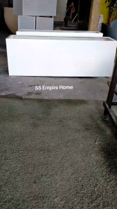 RUDI PB8 White Fiberglass 5 Feet Premium Thick Reinforcement Custom Made Fence Planter Box Divider Fencing Indoor Outdoor Garden Flower Pot Pasu