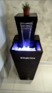 S4 Large Brown Feng Shui Water Fountain Square Pond Kolam Air Sandstone Garden Water Feature 风水流水喷泉瀑布池 Waterfall C