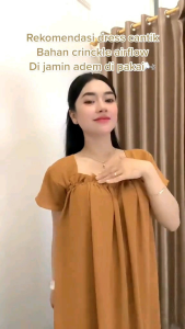 DASTER FUJI /DRESS FUJI / DRSSS LAURA BAHAN CRINKLE AIRFLO