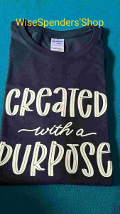 Created with a Purpose Gildan Fashion Christian Shirt for Ladies Women