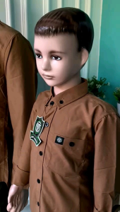 MOCCA KEMEJA POLOS COUPLE AYAH DAN ANAK LENGAN PANJANG KEMEJA PRIA DEWASA DAN ANAK WARNA MILO MOCCA
