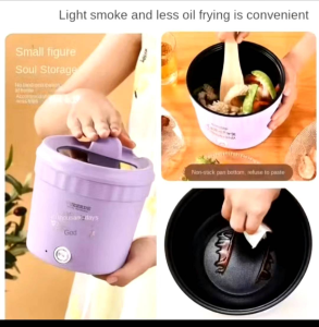 Panci listrik kaca serbaguna 1.2liter rice cooker mini penanak nasi panci mie