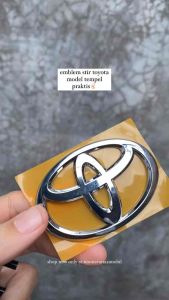 Logo Emblem Setir Toyota Universal Avanza Innova Model Tempel Tanpa Kaki