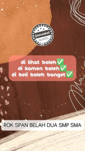 Rok Sekolah Hitam Panjang Rempel Dua Span Belah Dua Seragam SMP SMA Bahan Kain High Twis