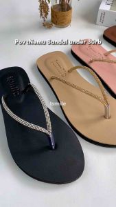 Ismile - Aura Sandal Wanita jepit mutiara terbaru
