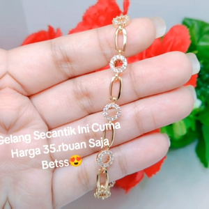 Gelang Tangan Rantai Wanita Dewasa Simpel Elegan Aksesoris Premium Cocok untuk harian