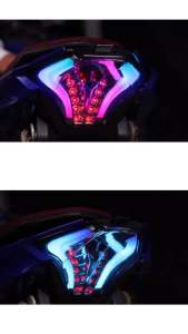 Y15ZR R25 MT07 RGB RAINBOW LAMPU BELAKANG LED MOTORSIKAL TAIL LAMP