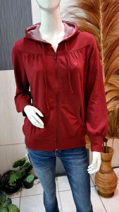 Jaket Hoodie CARDINAL Girl Merah Manggis Maroon