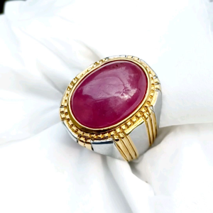 CINCIN BATU RUBY BURMA KUALITAS SUPER RING TITANIUM