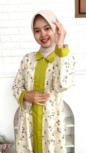 GAMIS ANAK REMAJA DAN MOM MODEL ABAYA ZAIMA BY CUTETRIK TERBARU WARNA LIME GAMIS ANAK MULAI 5TAHUN MOTIF KEKINIAN SIMPEL CASUAL CANTIK