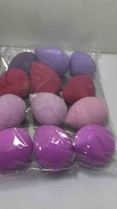 Spon bedak blender isi 12pcs spons make up mika kotak