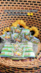 Topi ultah anak isi 30 pcs +Desain foto ( Bahan premium glosy) Topi pesta/Topi ulang tahun anak /Topi ultah custome/ Topi ultah karakter