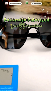 ✨ Kacamata Vernesia ✨ Kacamata Polarized Hitam Pria Wanita Model Sport Kacamata Polaroid Anti UV Anti Silau Fitur Drive Siang Malam Kacamata Mancing