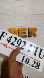 PLAT NOMER TIMBUL AKRILIK 1 PASANG DEPAN BELAKANG BAHAN ACRYLIC KUALITAS PREMIUM