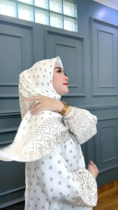 ZAHRAA SET 2 GAMIS WANITA SYARI FREE HIJAB MOTIF 2024 TERKINI