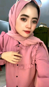 RATI - ATANA SET Setelan Crinkle Airflow Polos Kancing Aktif Terbaru by Fashion Hijab Solo