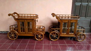 TROLI PENYUGUHAN/KERETA DORONG KAYU JATI